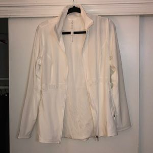 Size 10 white Lululemon full zip jacket